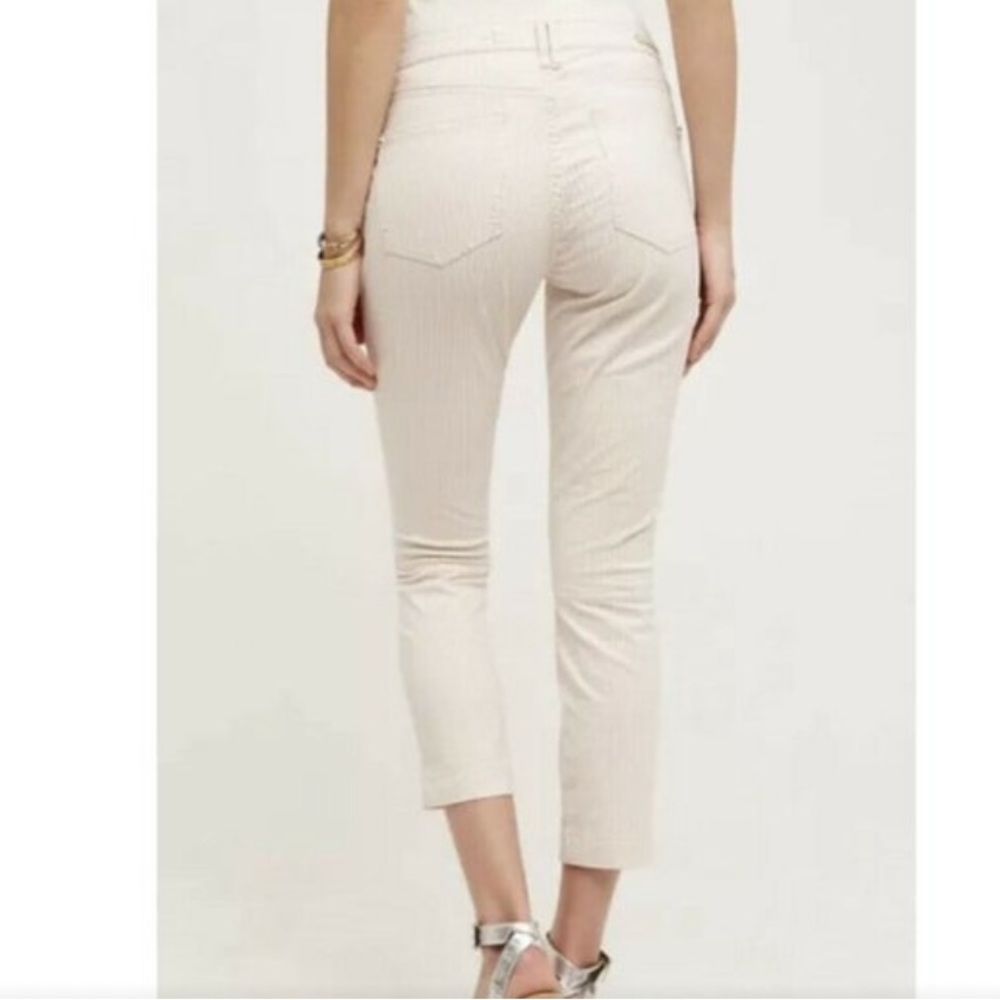 Anthropologie Pilcro and the Letterpress Blushed Striped Straight Leg Pants